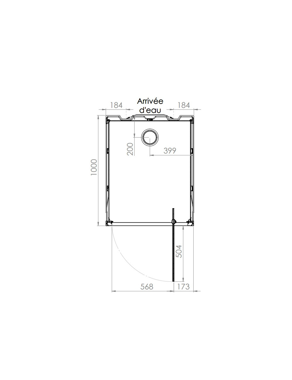 Cabine de douche 800x1000