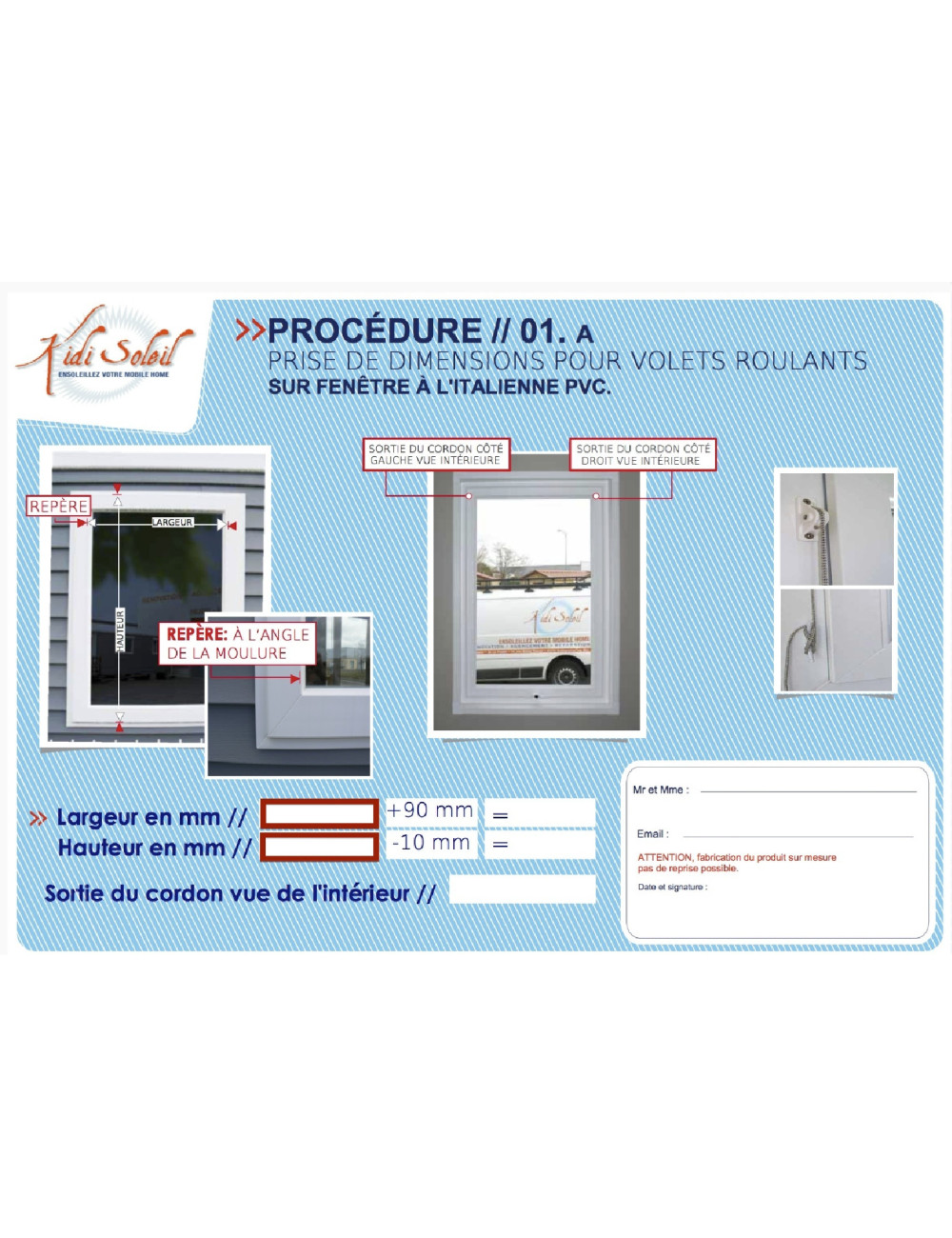Volets roulants mobil home - Kidi Soleil