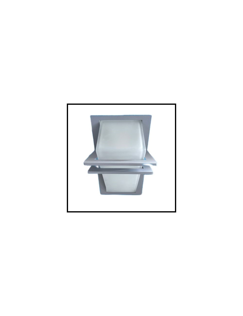Applique extérieure rectangle, inox