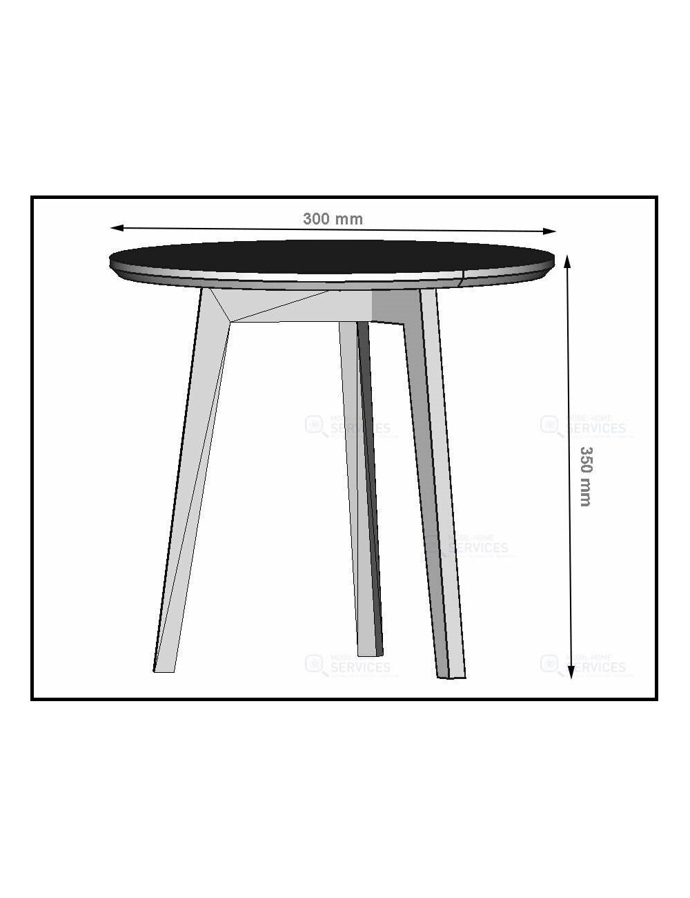 Table basse blanche D300