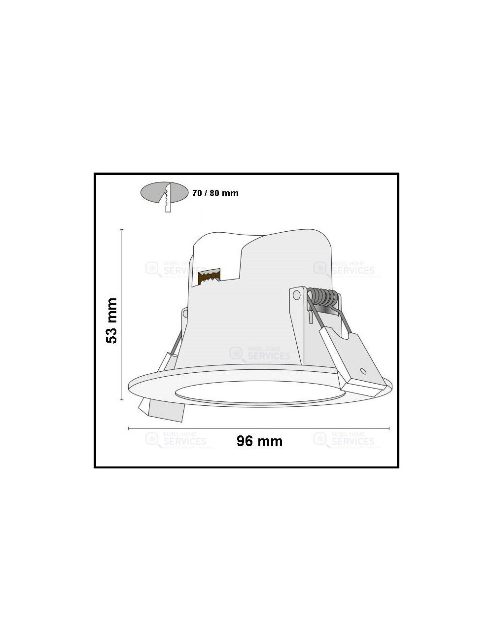 Spot LED 5W encastrable pour plafond