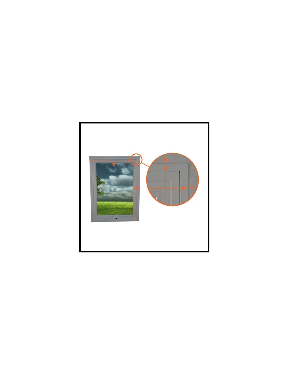Combiné Store Larg 694 x Haut 1359 Moustiquaire + Occultant