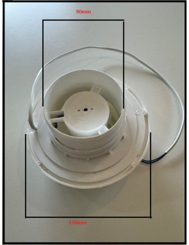 Extracteur d'air 220v PVC blanc