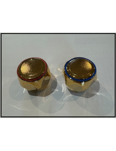 Têtes de robinets chaud + froid