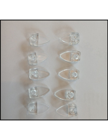 Taquet plastique translucide pour porte de placard