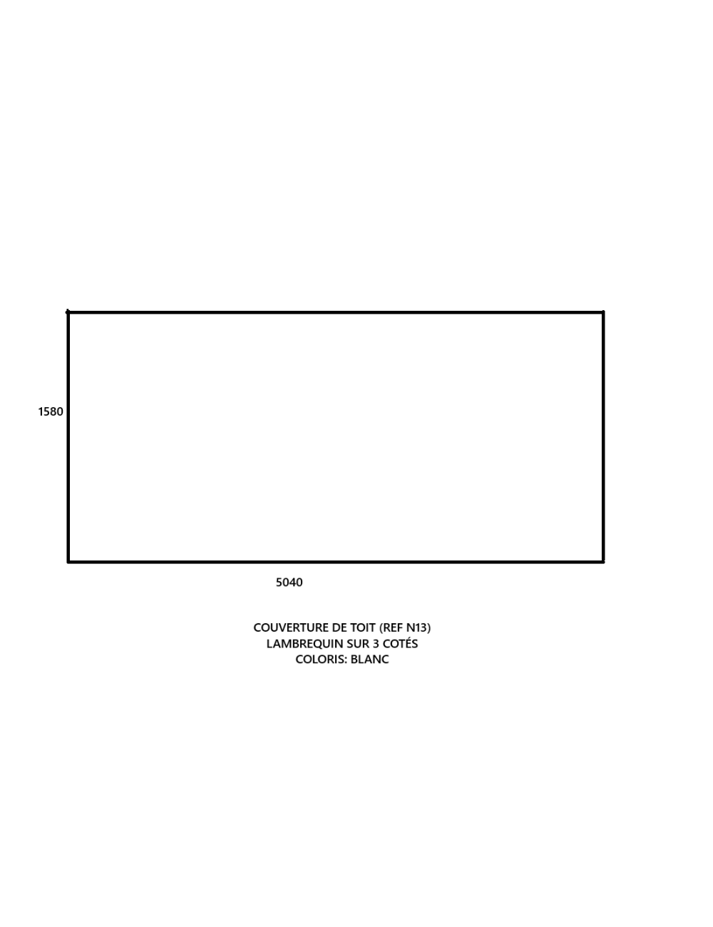NEUF-DESTOCKAGE Couverture de toit 5040x1580 Blanc