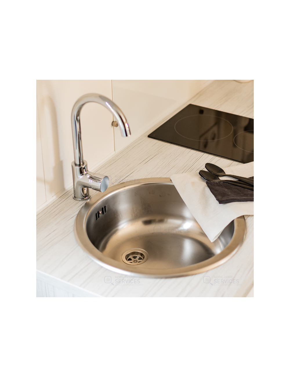 Evier Inox Rond Diamètre 435