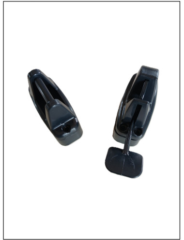 Blocage de porte extérieure Complet à levier Noir