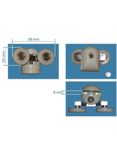 Roulette porte de douche